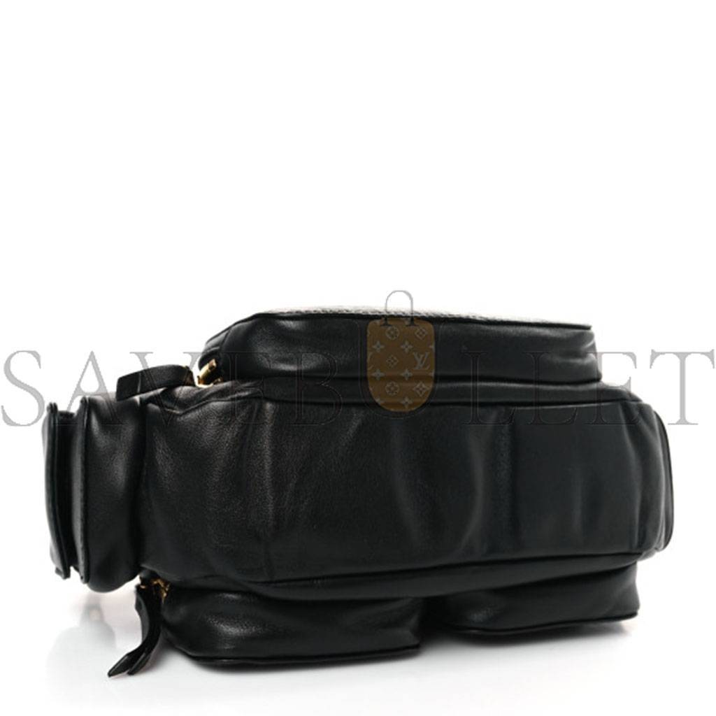 MIU MIU NAPPA MULTI POCKET HOBO BLACK 5BC145 (22*13*6cm)